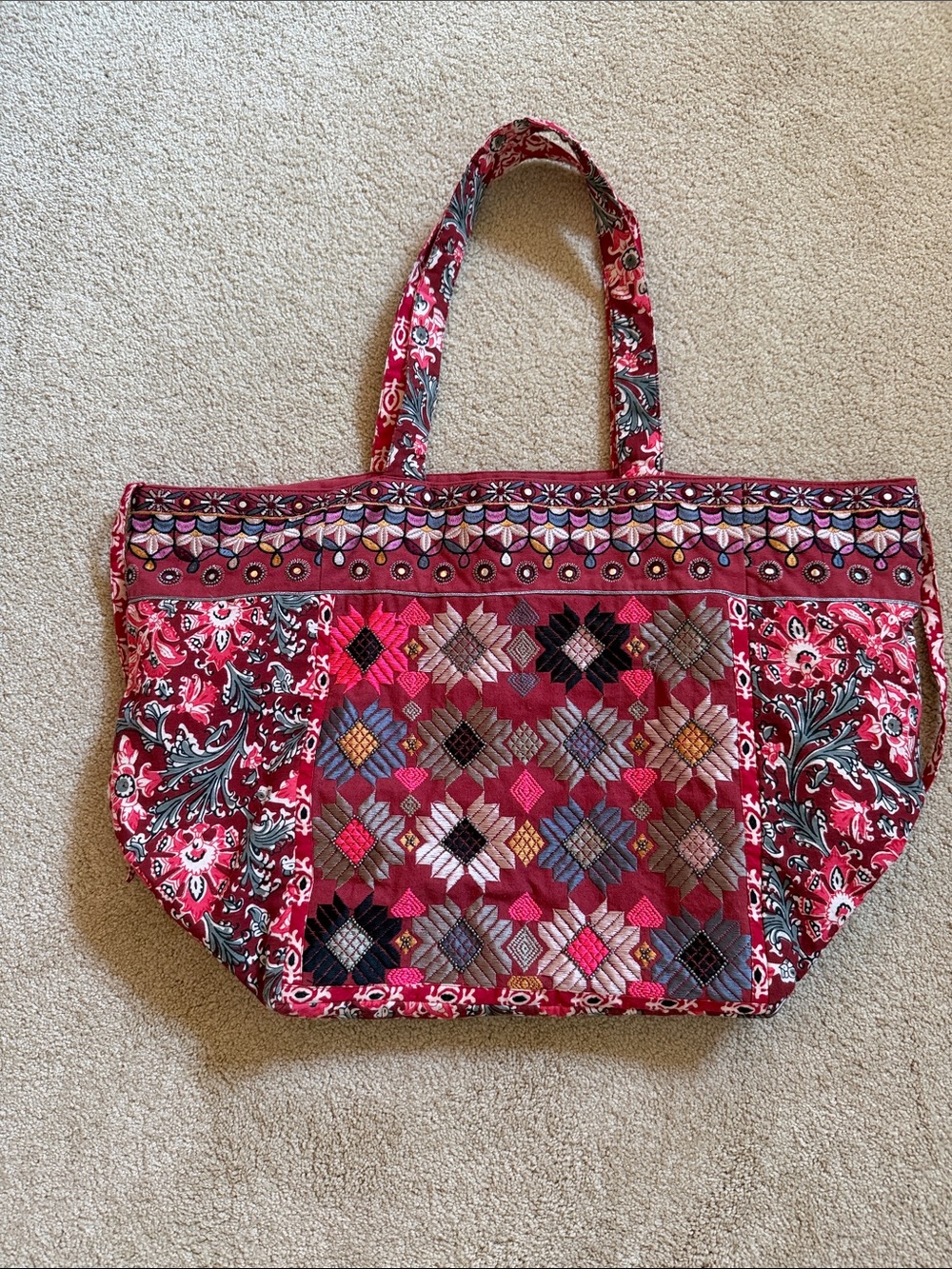 Anthropologie Quilted Patchwork Tote Bag